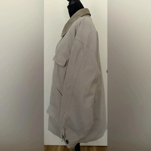 North Bay Mens Chore Barn Coat Corduroy Collar Detachable Liner Size Large - Picture 2 of 5